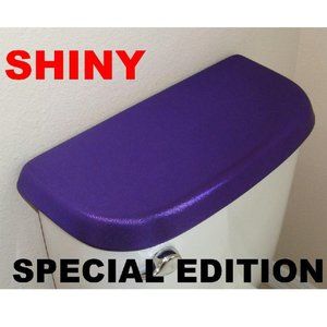 Shiny Fabric Lid Cover toilet TANK HandMade USA - Purple Bright